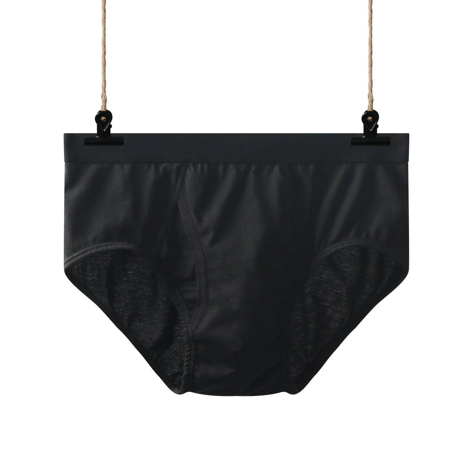 Heavywood Men's Panties Cotton Underwear Briefs Hight Waist Lingerie Breathable U-shape Underpants Men Basic Pure Color Briefs