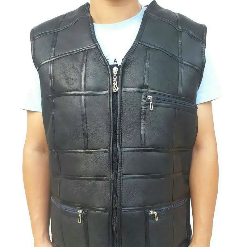 New fashion,tank top men,real sheepskin vest,leather vest,men's suit,leather jacket,thickening,inch to be customized