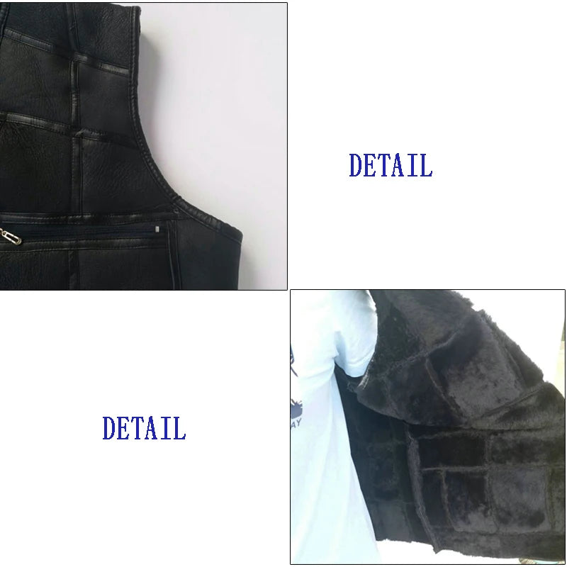 New fashion,tank top men,real sheepskin vest,leather vest,men's suit,leather jacket,thickening,inch to be customized