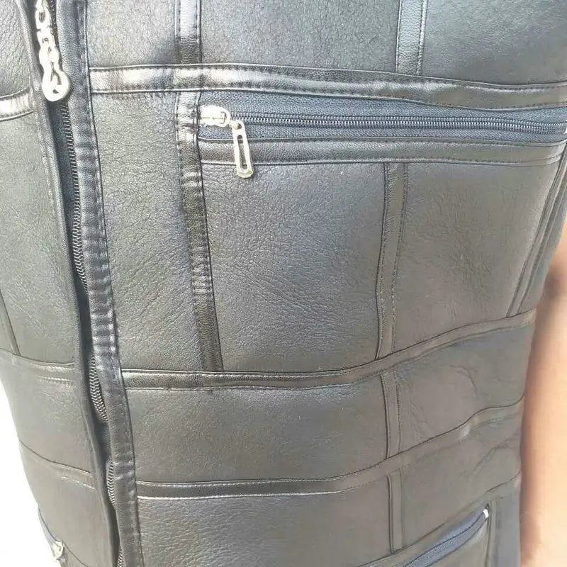 New fashion,tank top men,real sheepskin vest,leather vest,men's suit,leather jacket,thickening,inch to be customized