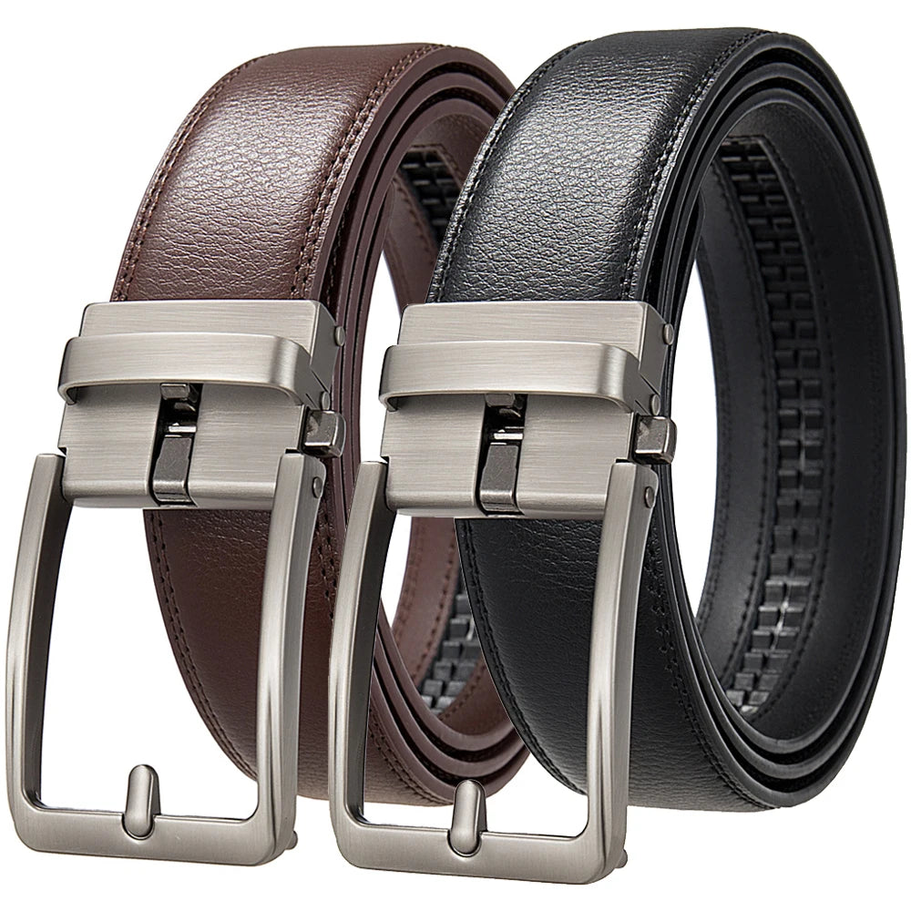 OYIFAN Men's Belt Genuine leather belt Man's high quality luxury business automatic belt Adjustable designer belt for men