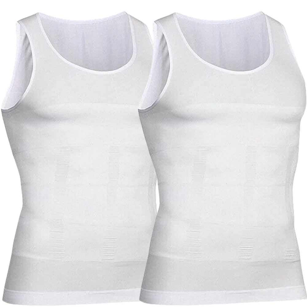 Mens Slimming Body Shaper Vest Shirt Abs Abdomen Slim Gym Workout Tummy Control Compression Tank Top Sleeveless Shapewear