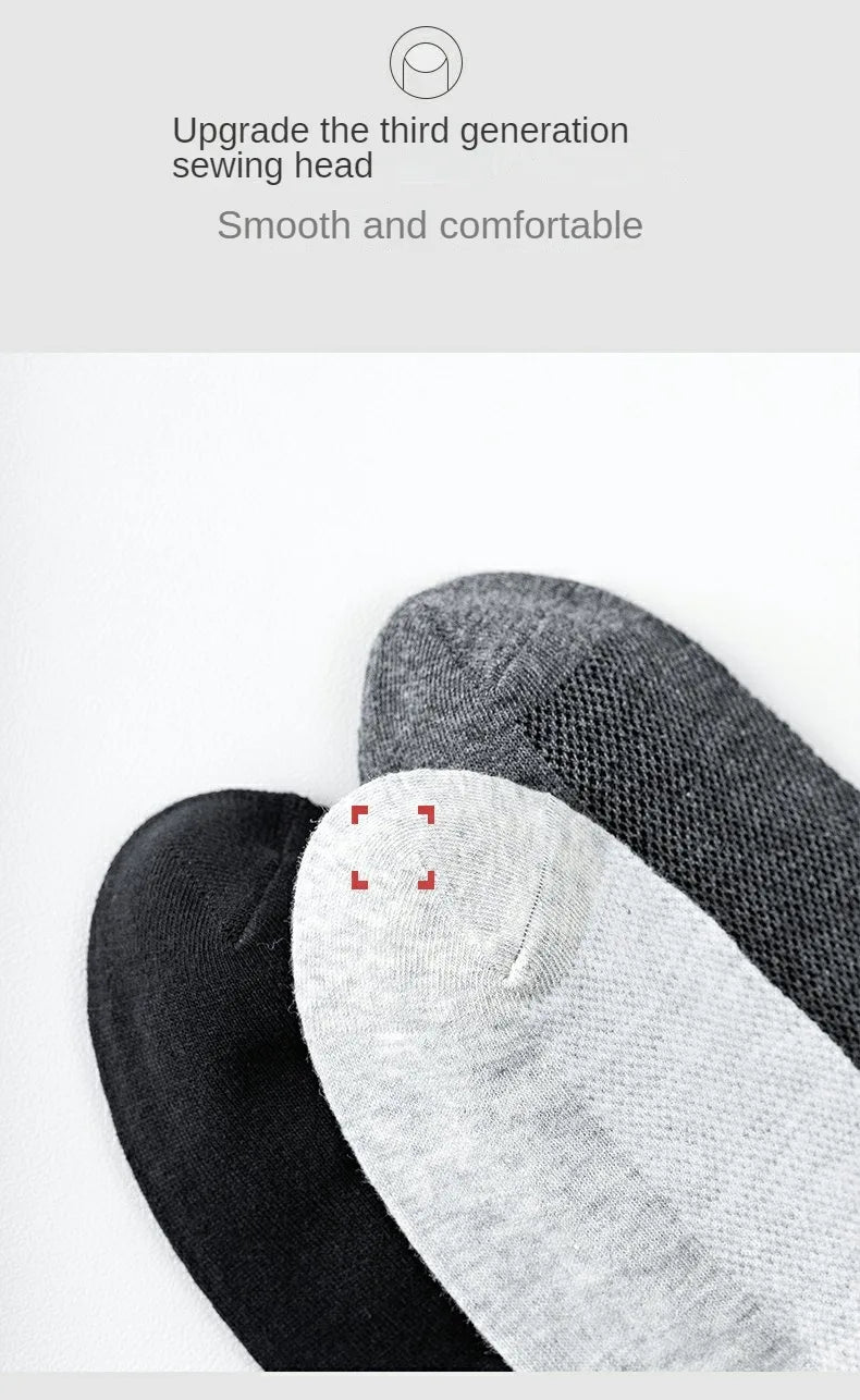 10 Pairs Men's Breathable Mesh Summer Short Socks, Sports Versatile Cotton Socks at Discount Price Sports and Casual Wear