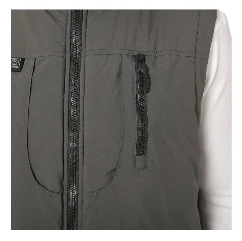 11 Areas Winter Men's Heating Vest Double Control Electric Warmth Outerwear Jacket Outdoor Anti-Cold Warm Camping Waistcoat