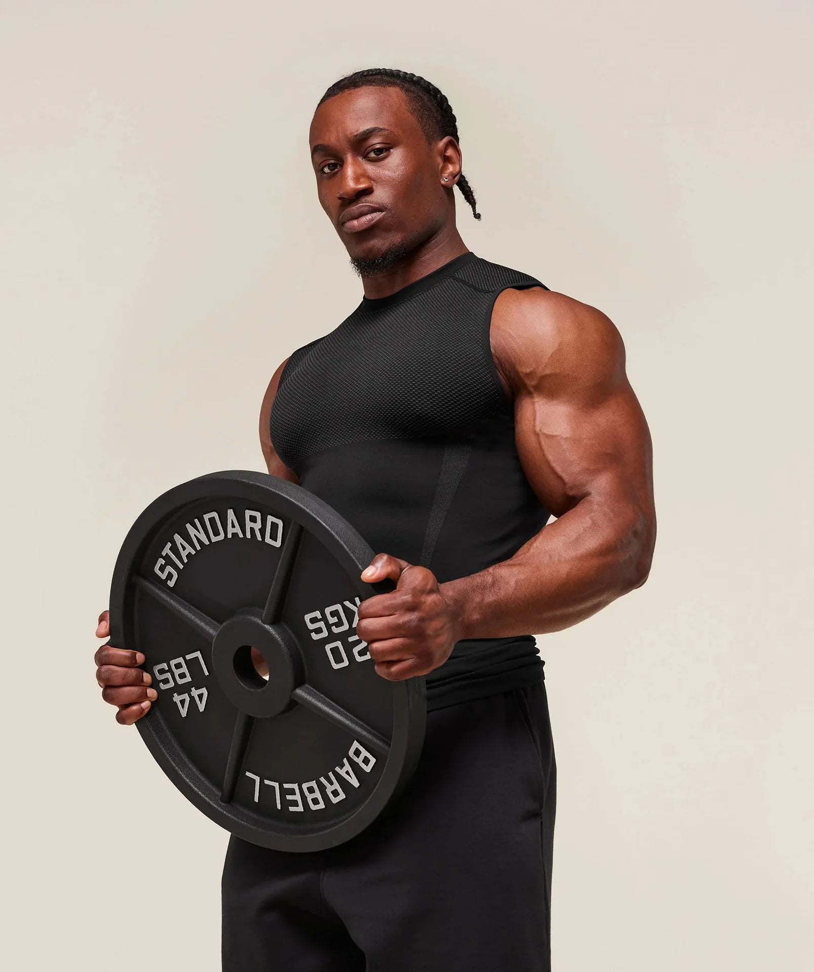 Men's Tight vest sports summer quick-drying breathable seamless fitness running training stretch tight top man sleeveless vest