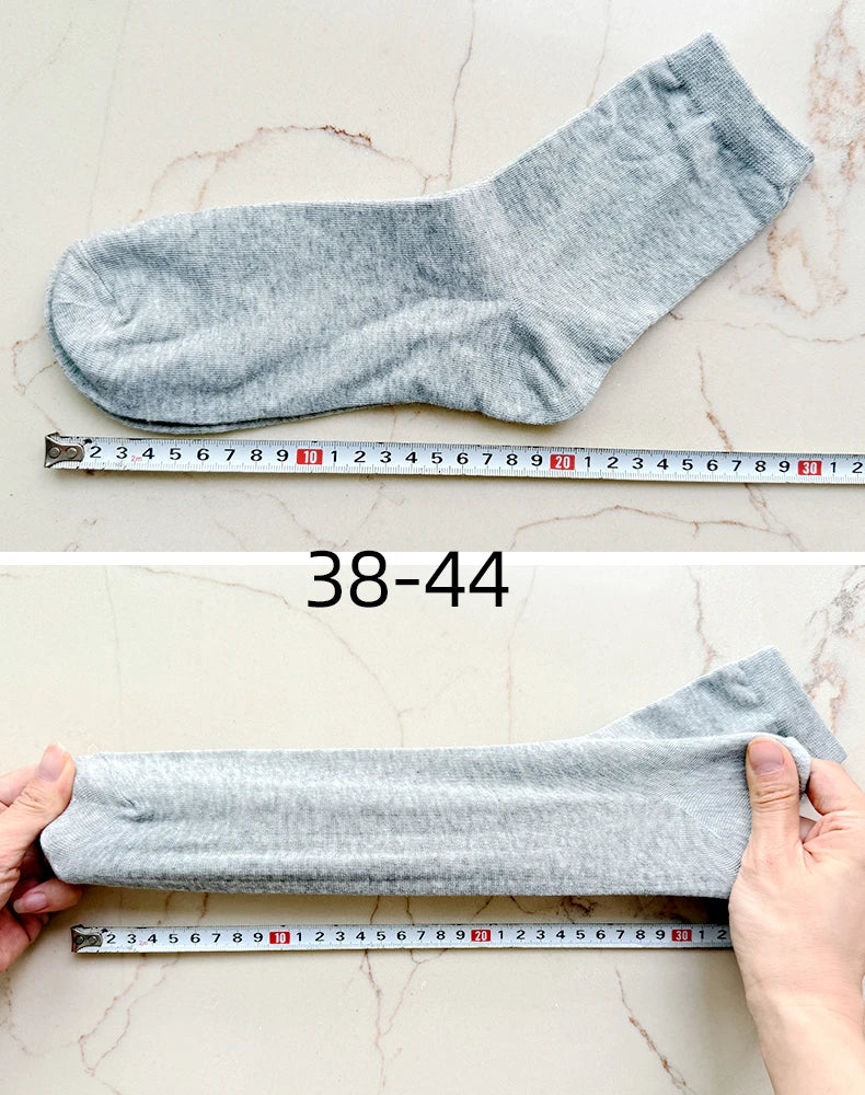HSS 5/10 Pairs Men's Cotton Blend Socks Black Business Men Socks Soft Breathable Summer Winter for Male Socks Plus Size (6.5-14)