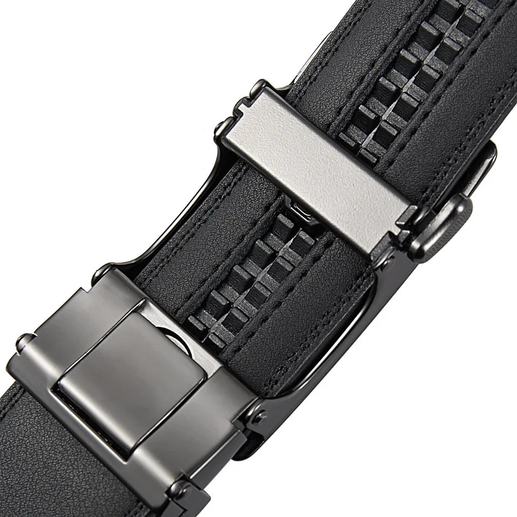 Plus Large Size 130 140 150 160 170cm Men's Leather Belts Fashion Automatic Buckle Cowskin Belt Luxury Designer 3.5cm Width