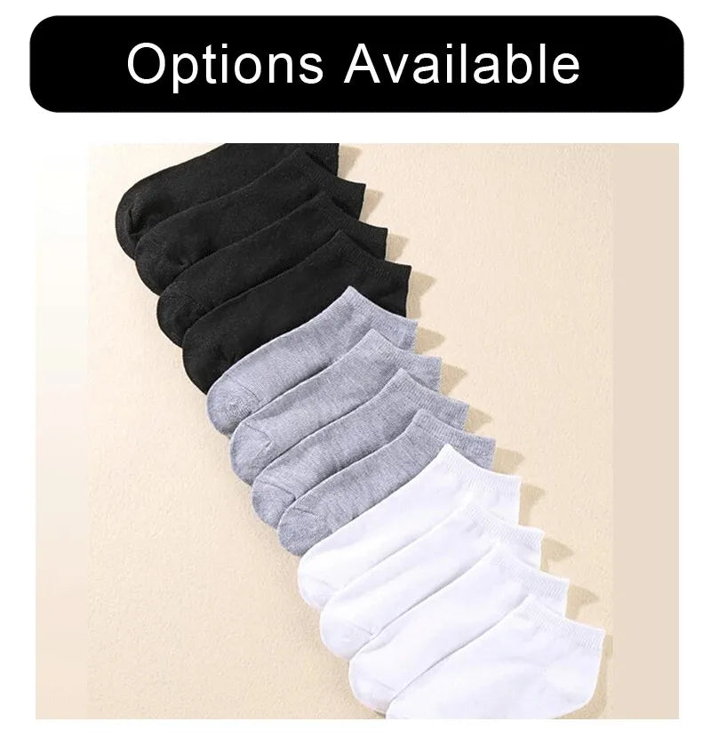 10/12/20/40 Pairs Men Boat Socks Business Sport Sweat Absorption Mature Summer Autumn Solid Color Soft Non Pilling Ankle Socks
