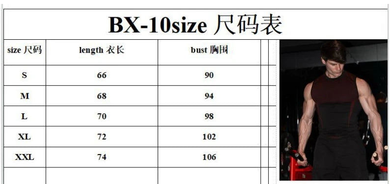 Men's Tight vest sports summer quick-drying breathable seamless fitness running training stretch tight top man sleeveless vest