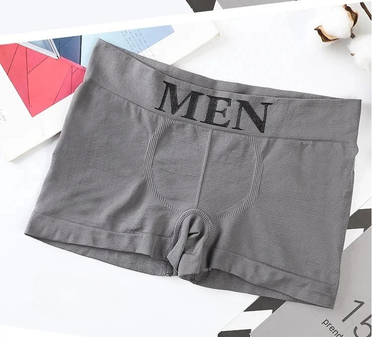 3Pcs/Lot Men's Panties Underwear Boxers Breathable Man Boxer Solid Underpants Comfortable Male Brand Shorts Black Blue Underwear