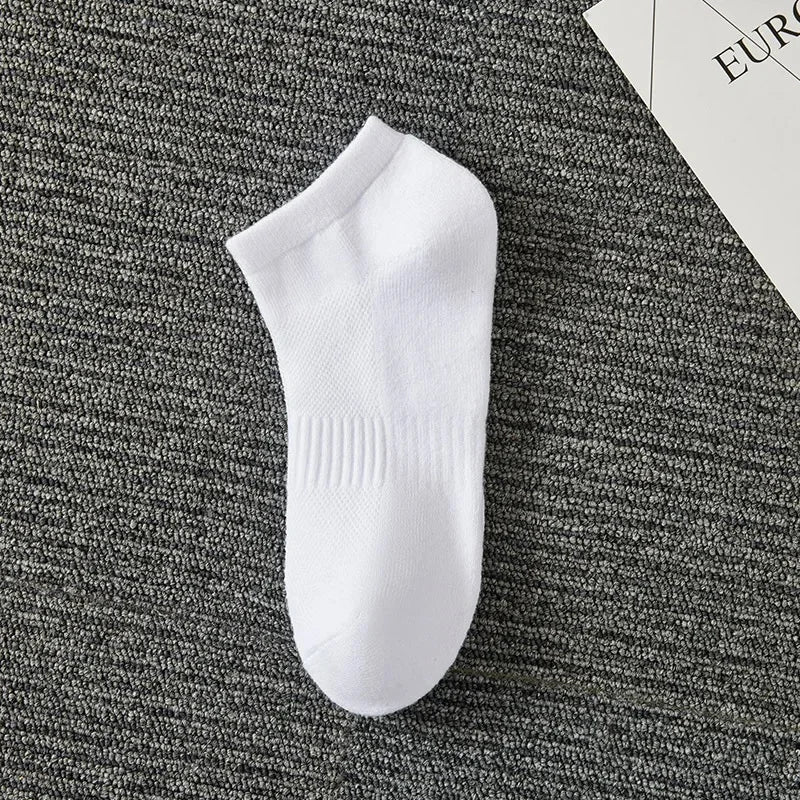 Thickened Cotton Sports Socks For Men Mid-Calf Basketball Stockings Sweat Absorbent Anti-Odor Running Socks Pure Cotton Towel Bo