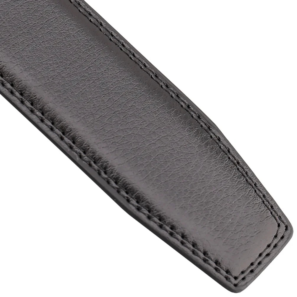 Plus Large Size 130 140 150 160 170cm Men's Leather Belts Fashion Automatic Buckle Cowskin Belt Luxury Designer 3.5cm Width