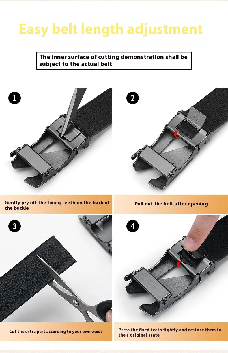 Luxury Brand Men's Belt High Quality Genuine Leather Belt Men Automatic Belt Business Casual Belt for Men
