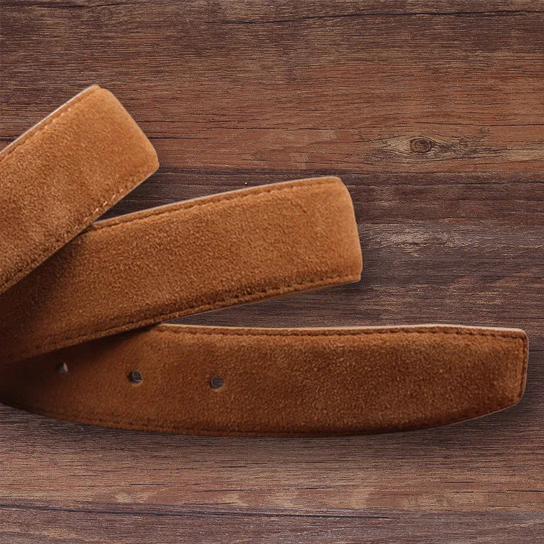 Sude Belt Cow Genuine Leather For Man And Lady With Oxford Fabric Strap Genuine Leather Luxury Pin Buckle Blue Belts
