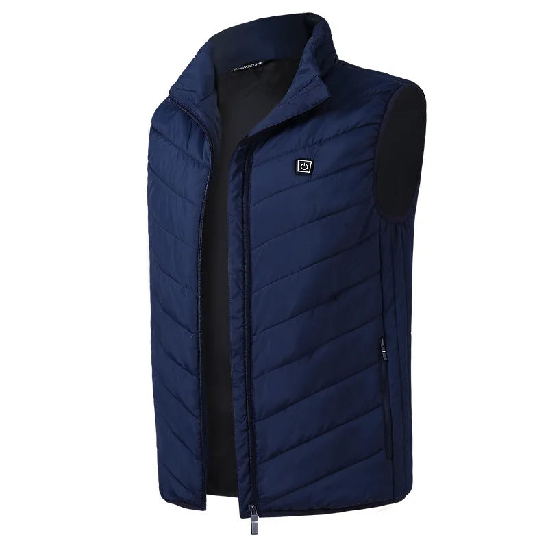 21 Areas Heated Vest Men's New Winter Jacket Usb Graphene Heating Clothes Women's Ski Camping Waterproof Thick Sleeveless Coat
