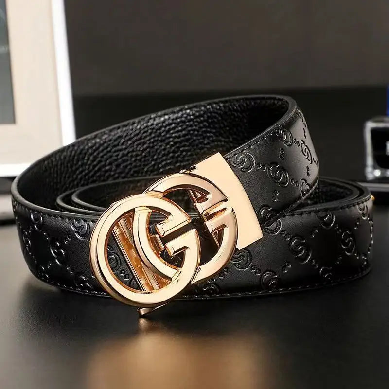 Luxury Belt High Quality Genuine Leather Belt, Automatic Buckle Belt Men's Business Belt Casual Fashion Designer Belt for Men