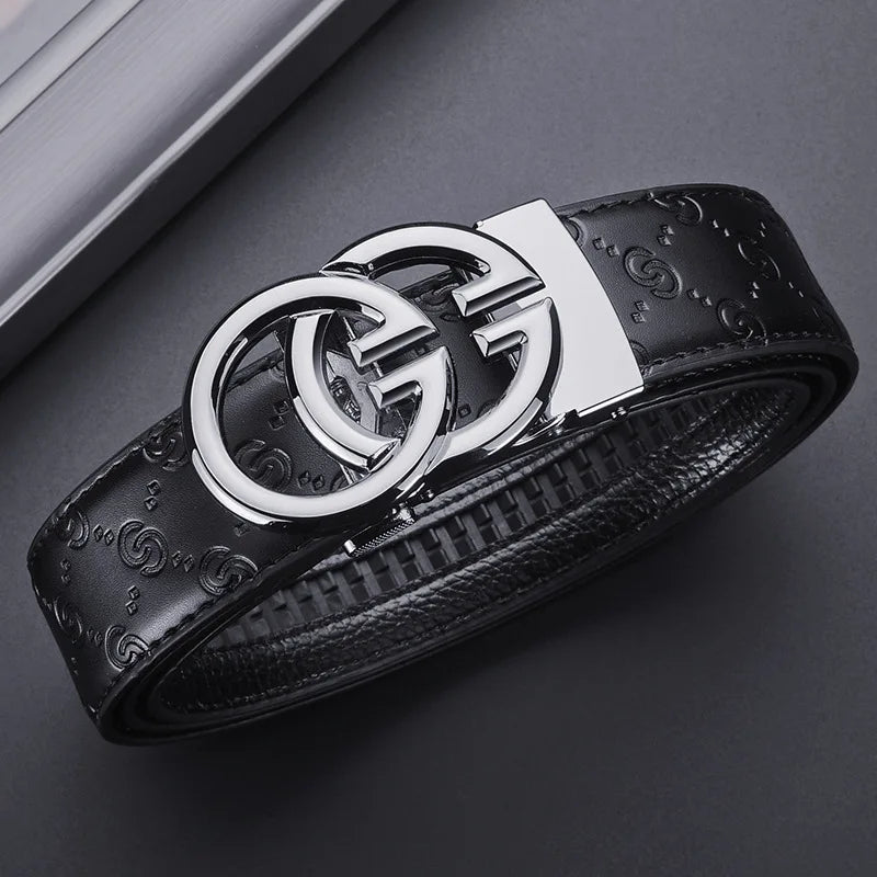 Luxury Belt High Quality Genuine Leather Belt, Automatic Buckle Belt Men's Business Belt Casual Fashion Designer Belt for Men