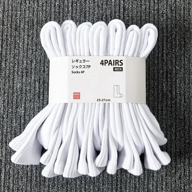 Thickened Cotton Sports Socks For Men Mid-Calf Basketball Stockings Sweat Absorbent Anti-Odor Running Socks Pure Cotton Towel Bo