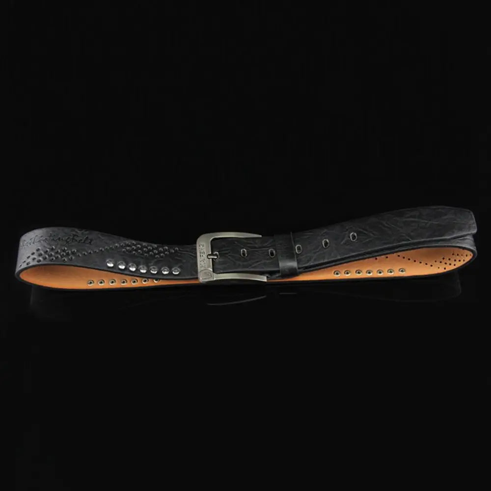Simple Leather Men's Belt Luxury High Quality Classic Buckle Business Cowboy Vintage Waistband Alloy Belts