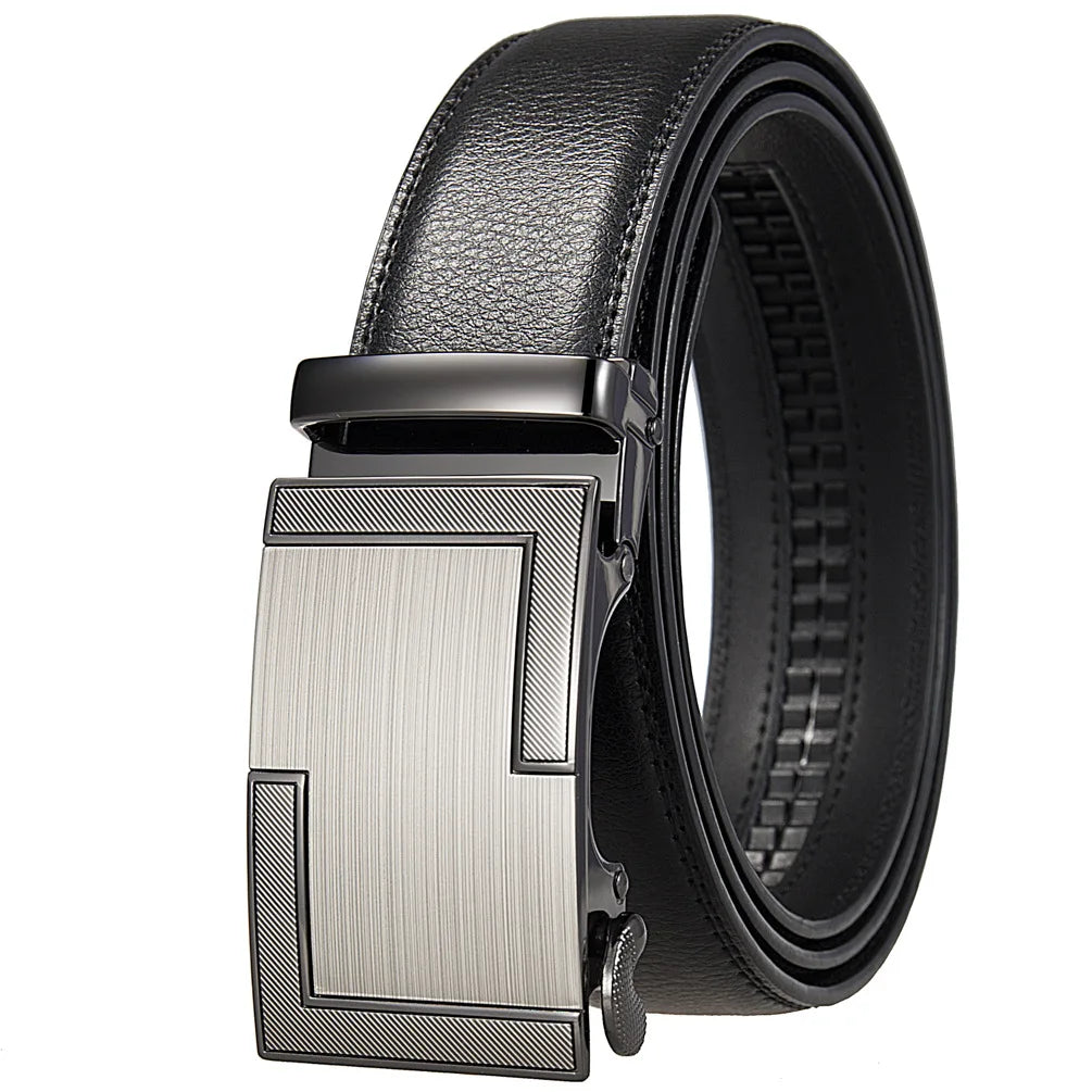 OYIFAN Men's Belt Genuine leather belt Man's high quality luxury business automatic belt Adjustable designer belt for men