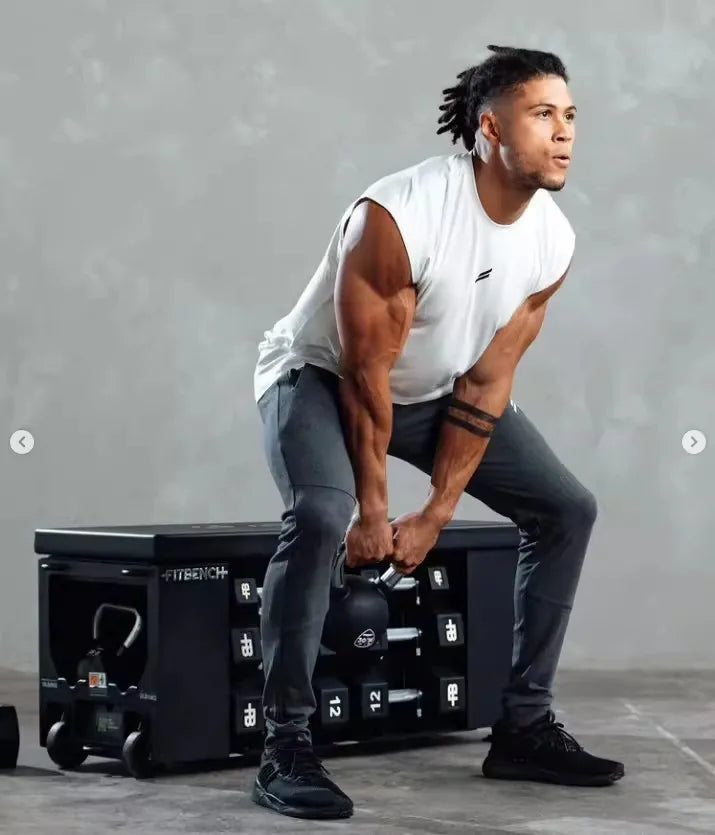 Sleeveless T-shirt Men Quick-drying Fitness Bodybuilding Shirt Male Fashion Basketball Vest Mesh Breathable Summer Gym Tank Men