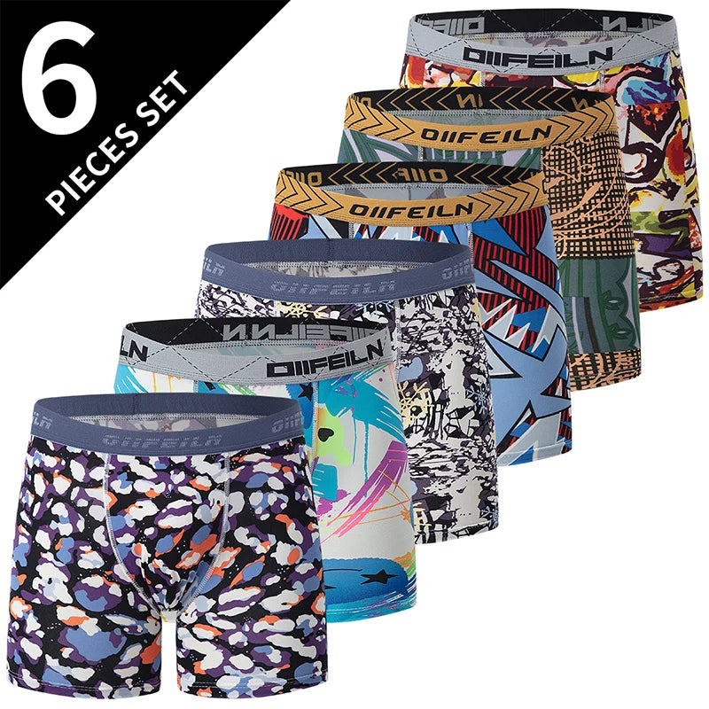 4/5 /10 Pcs Fashionable Men's Long Underwear Casual Boyshort Youth Sports Shorts Comfortable Breathable Stretch Shorts Underwear