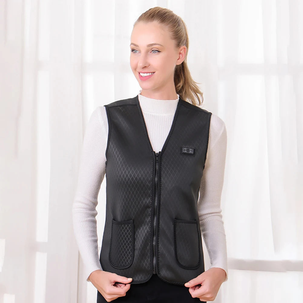 7 Area Heated Vest Electric Heated Jacket Women Men Winter Thermal Heat Coat for Camping Hiking Fishing Skiing Motorcycle Jacket