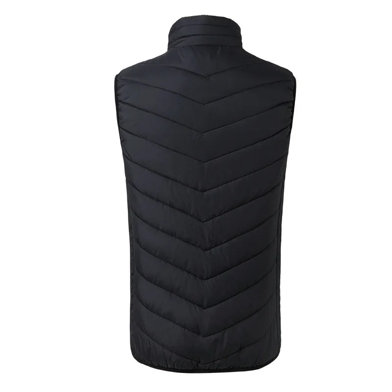 21 Areas Heated Vest Men's New Winter Jacket Usb Graphene Heating Clothes Women's Ski Camping Waterproof Thick Sleeveless Coat