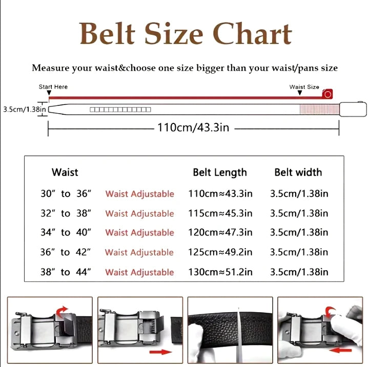 Luxury Brand Men's Belt High Quality Genuine Leather Belt Men Automatic Belt Business Casual Belt for Men