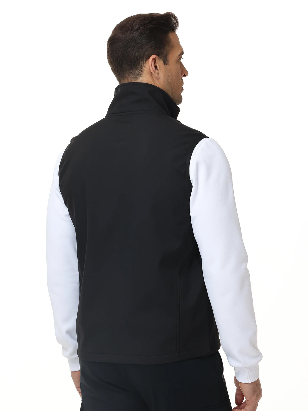 Men's Softshell Running Vest Outerwear Lightweight Windproof Sleeveless Jacket Coat for Daily Golf Cycling Hiking