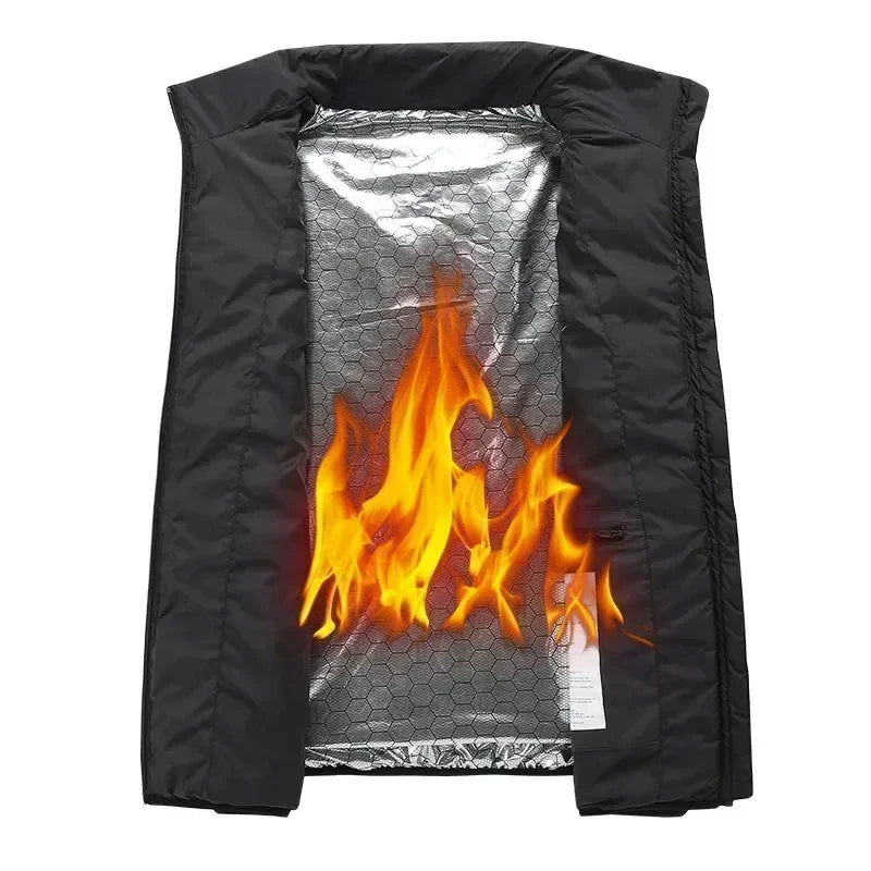 17 Zone Heating Vest Men's USB Infrared Thermal Jacket Smart Heating Clothes New Winter Cold-proof Thick Sleeveless Coat Hiking