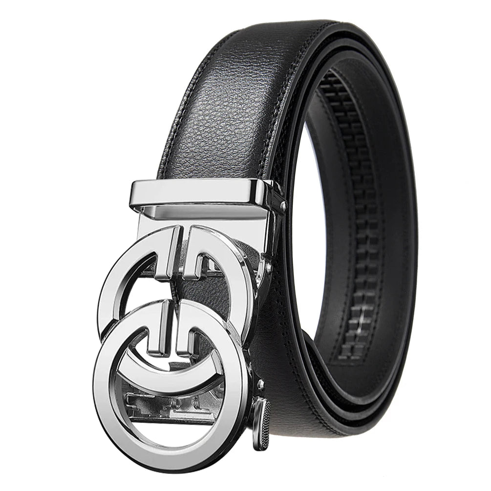 OYIFAN Men's Belt Genuine leather belt Man's high quality luxury business automatic belt Adjustable designer belt for men