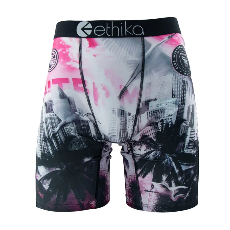 ETHIKA 1Pcs Men Underwear Boxers Breathable Mesh Crotch Mens Trunks Plus Size S-3XL Man Swimming Underpants Men's Panties Trunks
