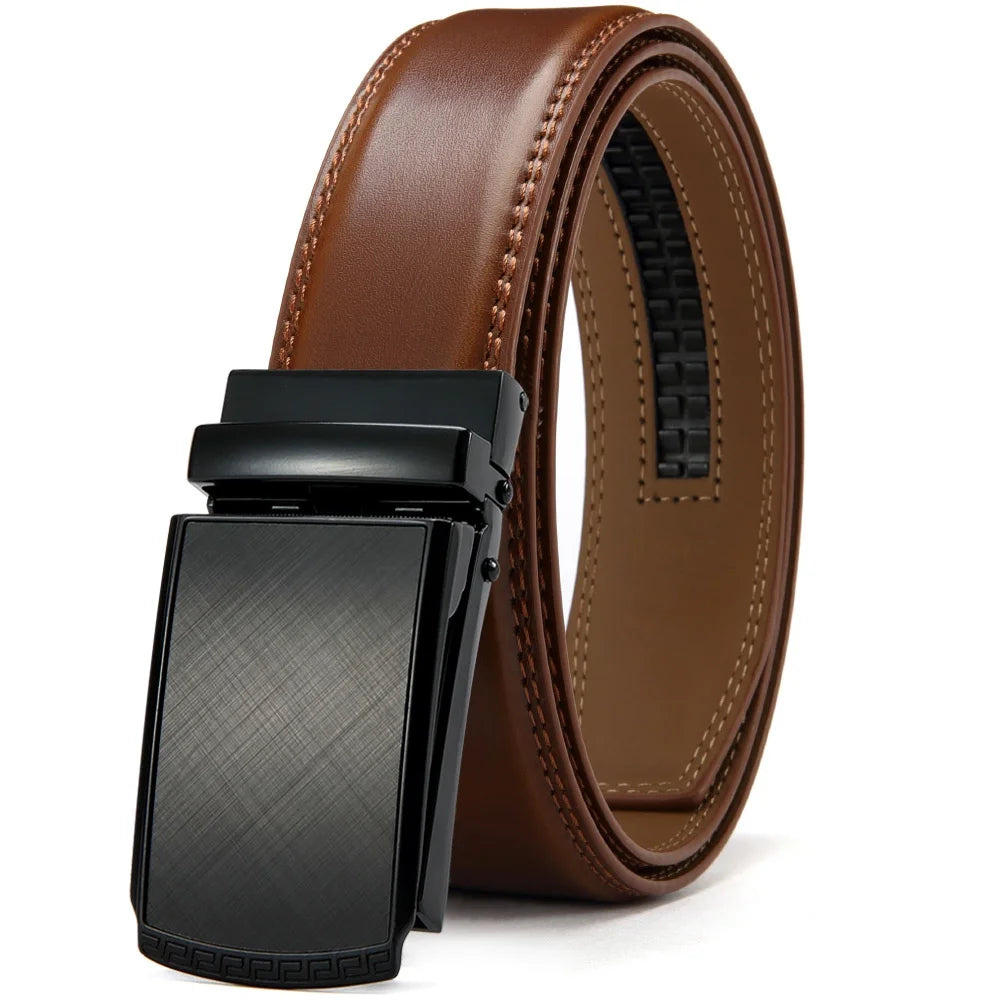 DOOPAI Mens Leather Belt Multiple Colors Automatic Available Belts Leisure Fashion Ratchet Belts for Men Pants Waistband
