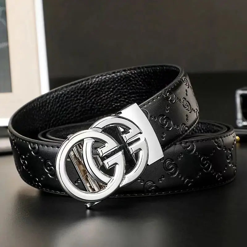 Luxury Belt High Quality Genuine Leather Belt, Automatic Buckle Belt Men's Business Belt Casual Fashion Designer Belt for Men