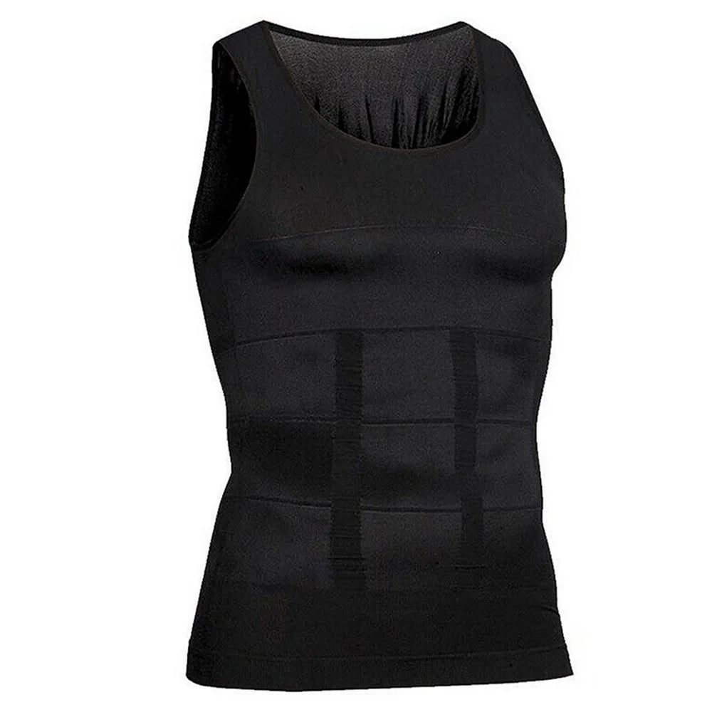 Mens Slimming Body Shaper Vest Shirt Abs Abdomen Slim Gym Workout Tummy Control Compression Tank Top Sleeveless Shapewear