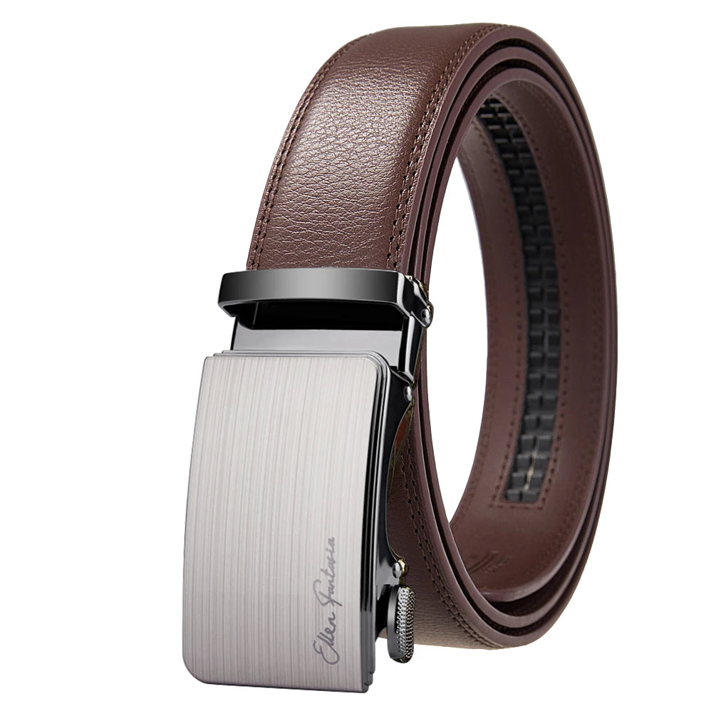 OYIFAN Men's Belt Genuine leather belt Man's high quality luxury business automatic belt Adjustable designer belt for men