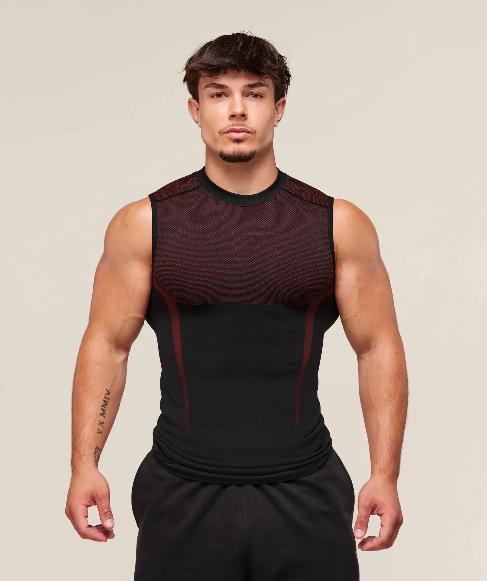Men's Tight vest sports summer quick-drying breathable seamless fitness running training stretch tight top man sleeveless vest