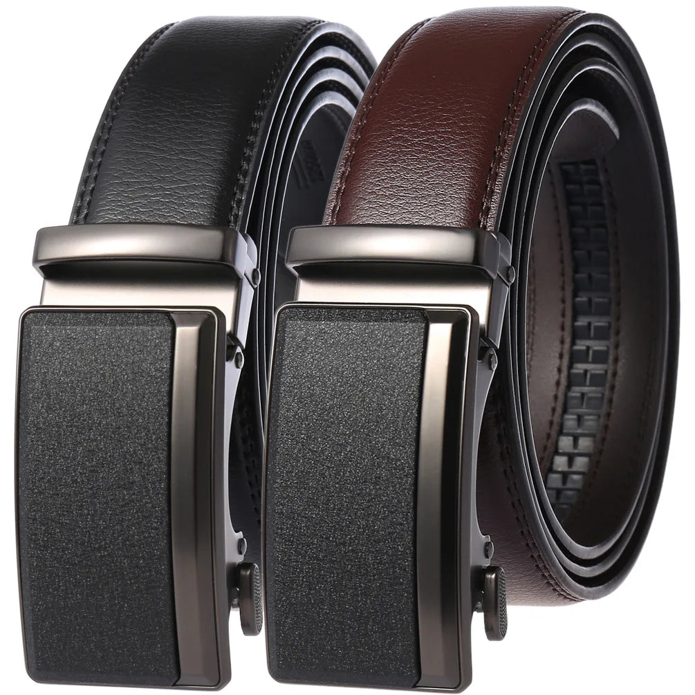 OYIFAN Men's Belt Genuine leather belt Man's high quality luxury business automatic belt Adjustable designer belt for men