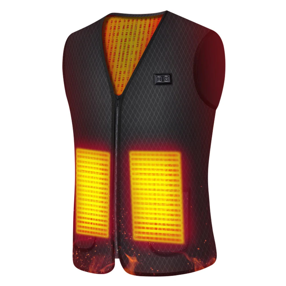 7 Area Heated Vest Electric Heated Jacket Women Men Winter Thermal Heat Coat for Camping Hiking Fishing Skiing Motorcycle Jacket