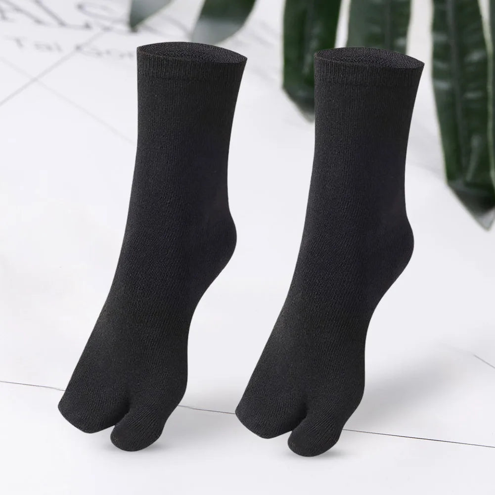1-5Pair Japanese Style Two Finger Socks Unisex Clog Socks Polyester Toe Separation Socks Kimono Flip Flop Sandal Split Toe Sock