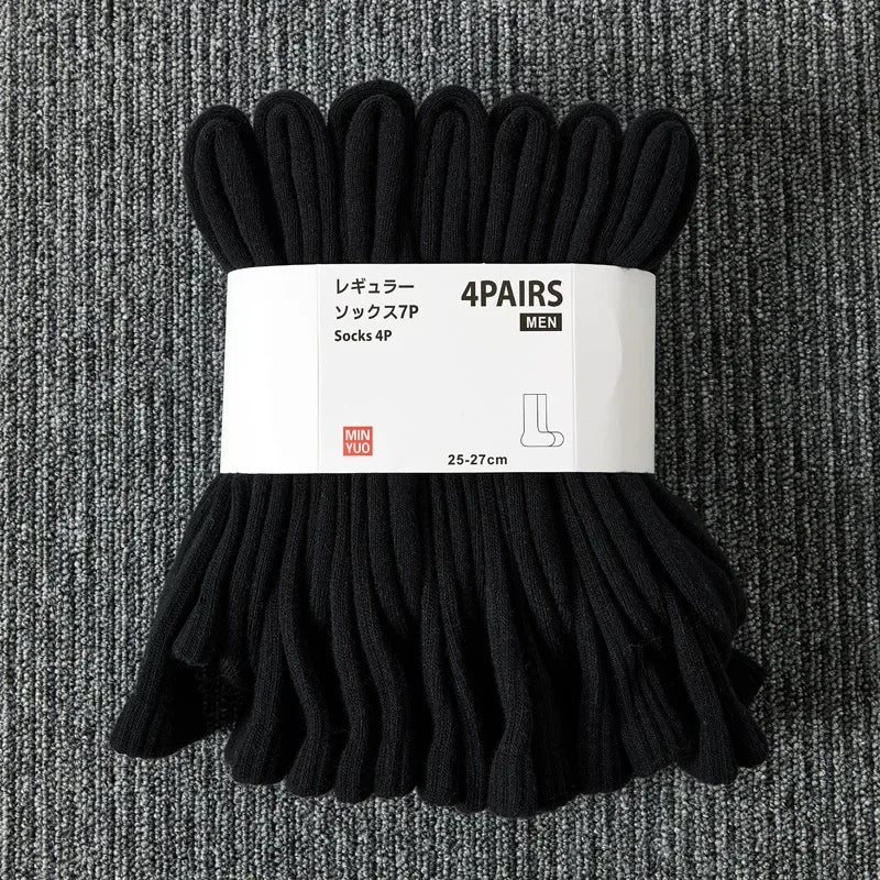 Thickened Cotton Sports Socks For Men Mid-Calf Basketball Stockings Sweat Absorbent Anti-Odor Running Socks Pure Cotton Towel Bo