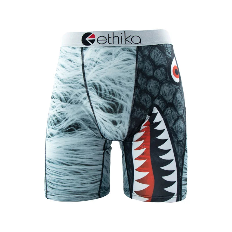 ETHIKA 1Pcs Men Underwear Boxers Breathable Mesh Crotch Mens Trunks Plus Size S-3XL Man Swimming Underpants Men's Panties Trunks