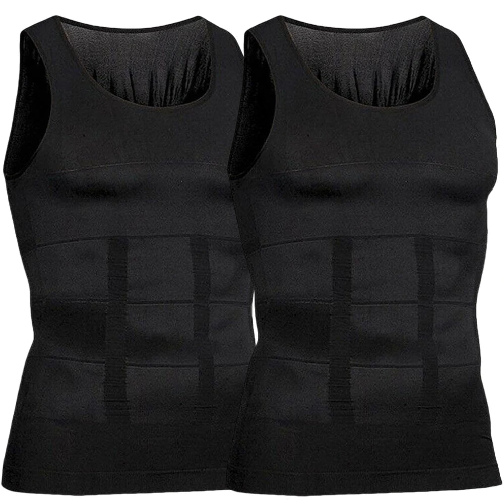 Mens Slimming Body Shaper Vest Shirt Abs Abdomen Slim Gym Workout Tummy Control Compression Tank Top Sleeveless Shapewear