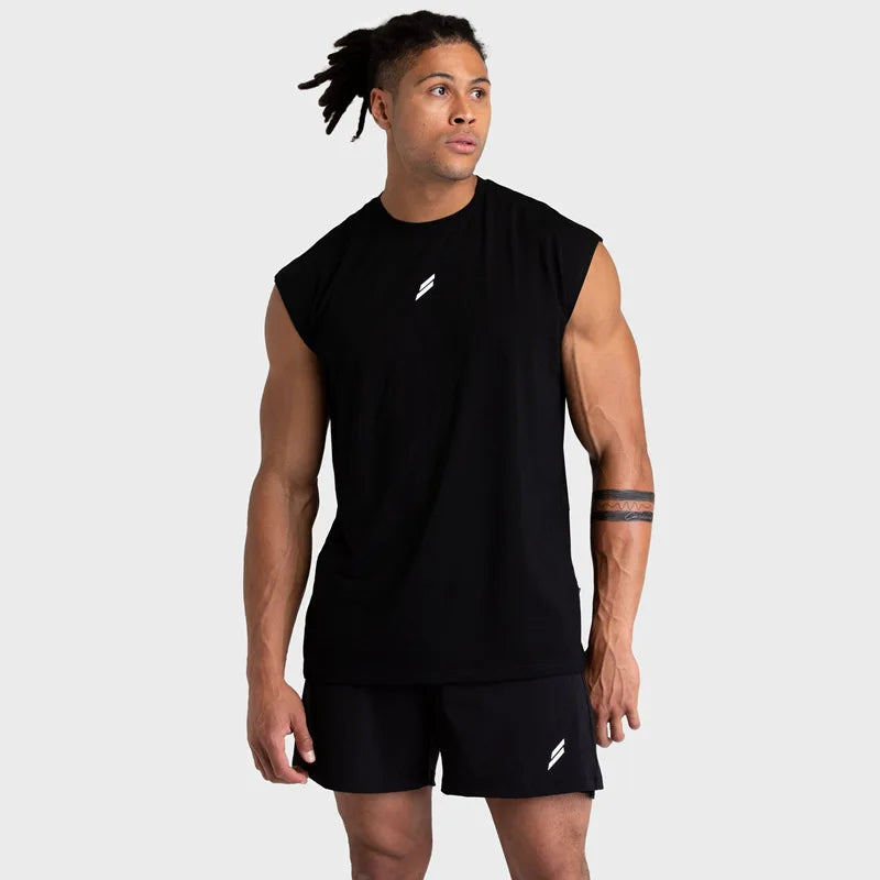 Sleeveless T-shirt Men Quick-drying Fitness Bodybuilding Shirt Male Fashion Basketball Vest Mesh Breathable Summer Gym Tank Men