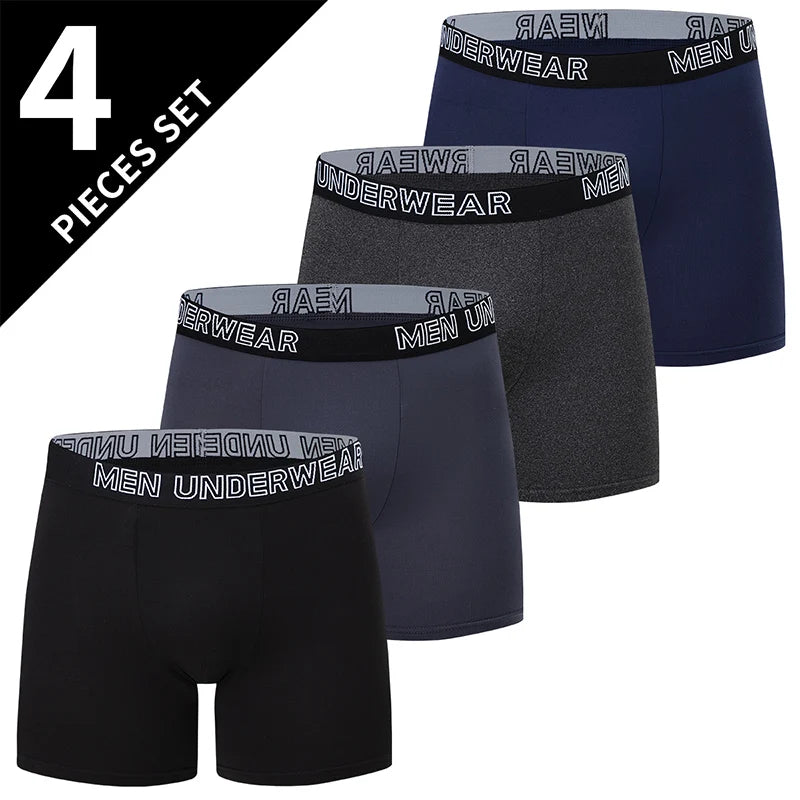 4/5 /10 Pcs Fashionable Men's Long Underwear Casual Boyshort Youth Sports Shorts Comfortable Breathable Stretch Shorts Underwear