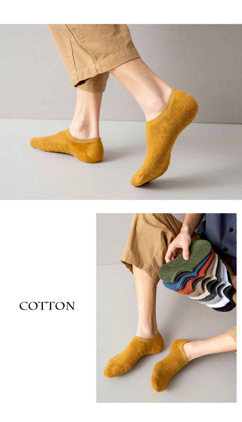 5 Pairs Men Short Socks Cotton High Quality Crew Ankle Casual Soft Low-Cut Non-Slip Breathable Summer Autumn 2022 Sock for Male