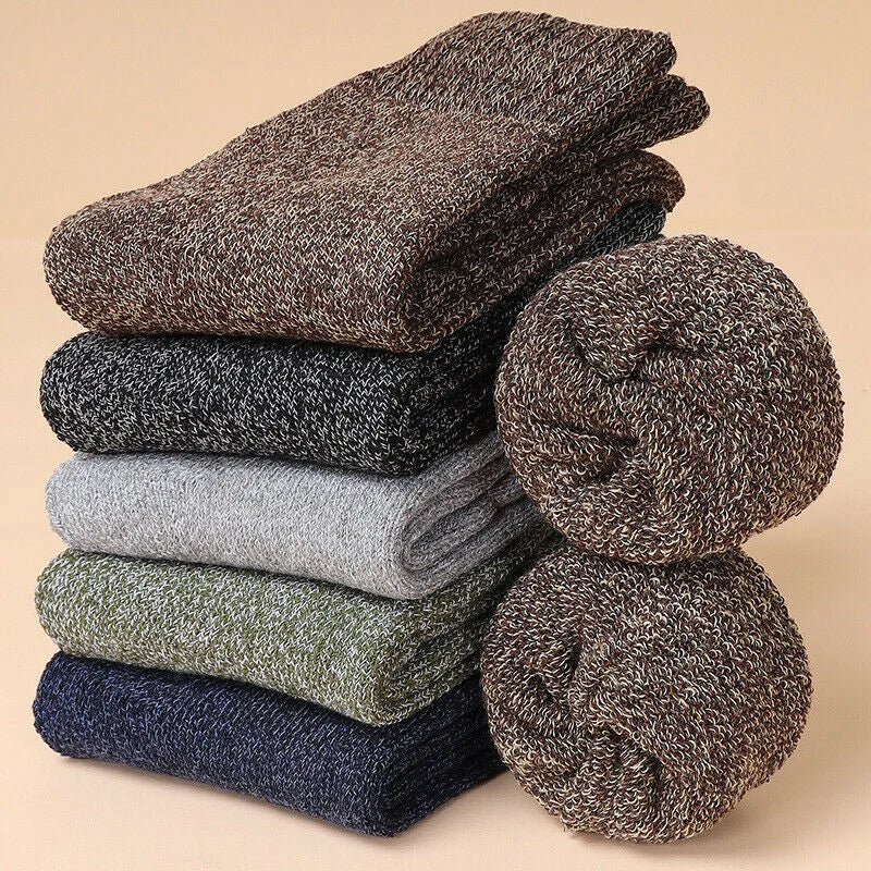 5 Pairs Winter Warm Men’s Socks thick Male Women Socks Super Thicker Solid Socks Winter Socks Against Cold Snow Terry Socks