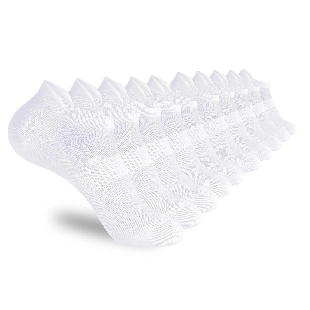 5/10 pairs of ankle sports running socks white soft thin low top short film men's and women's socks