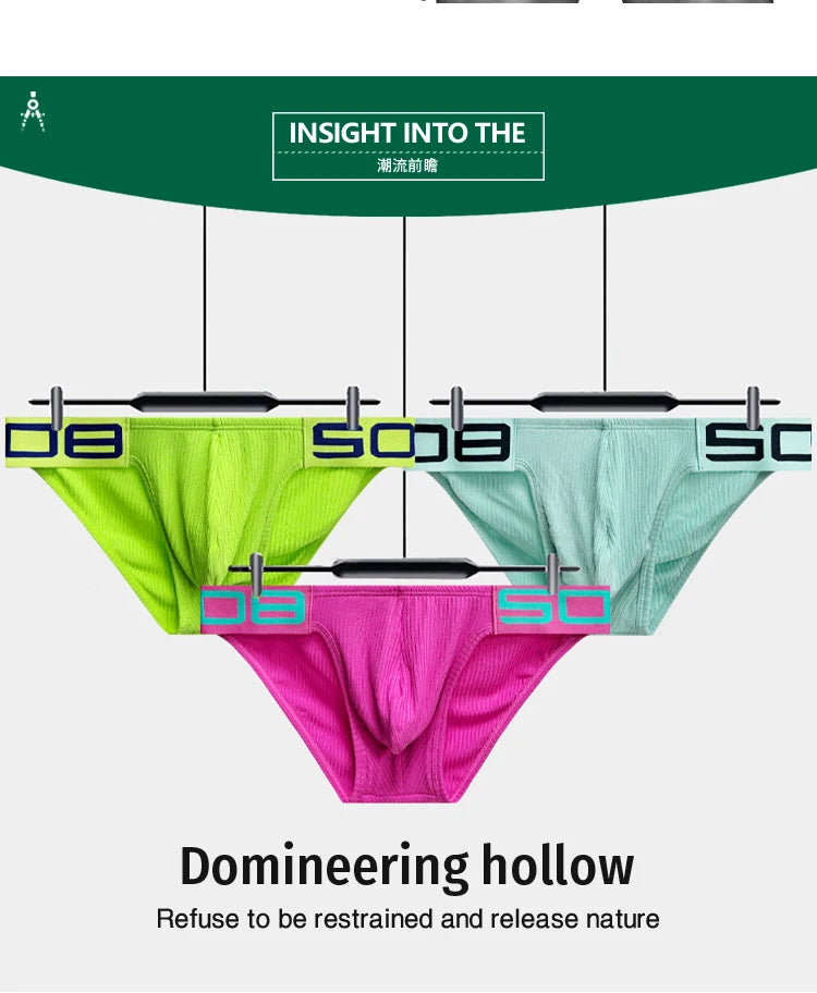 2024 New Sexy Underwear Men Jockstrap Comfortable Cotton Gay Man's Underwear Bikini Men Briefs Male Underwear Funny BS813
